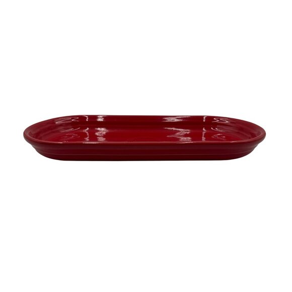 Fiestaware Bread Platter Utility Tray in Scarlet Red - Picture 4 of 10